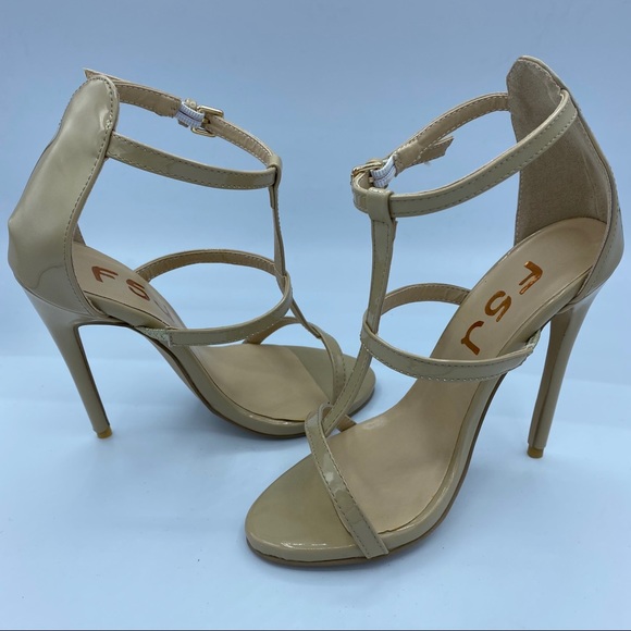 FSJ Strappy Open Toe Stiletto High Heel Sandals - Picture 8 of 12